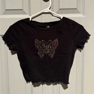 Butterfly crop top